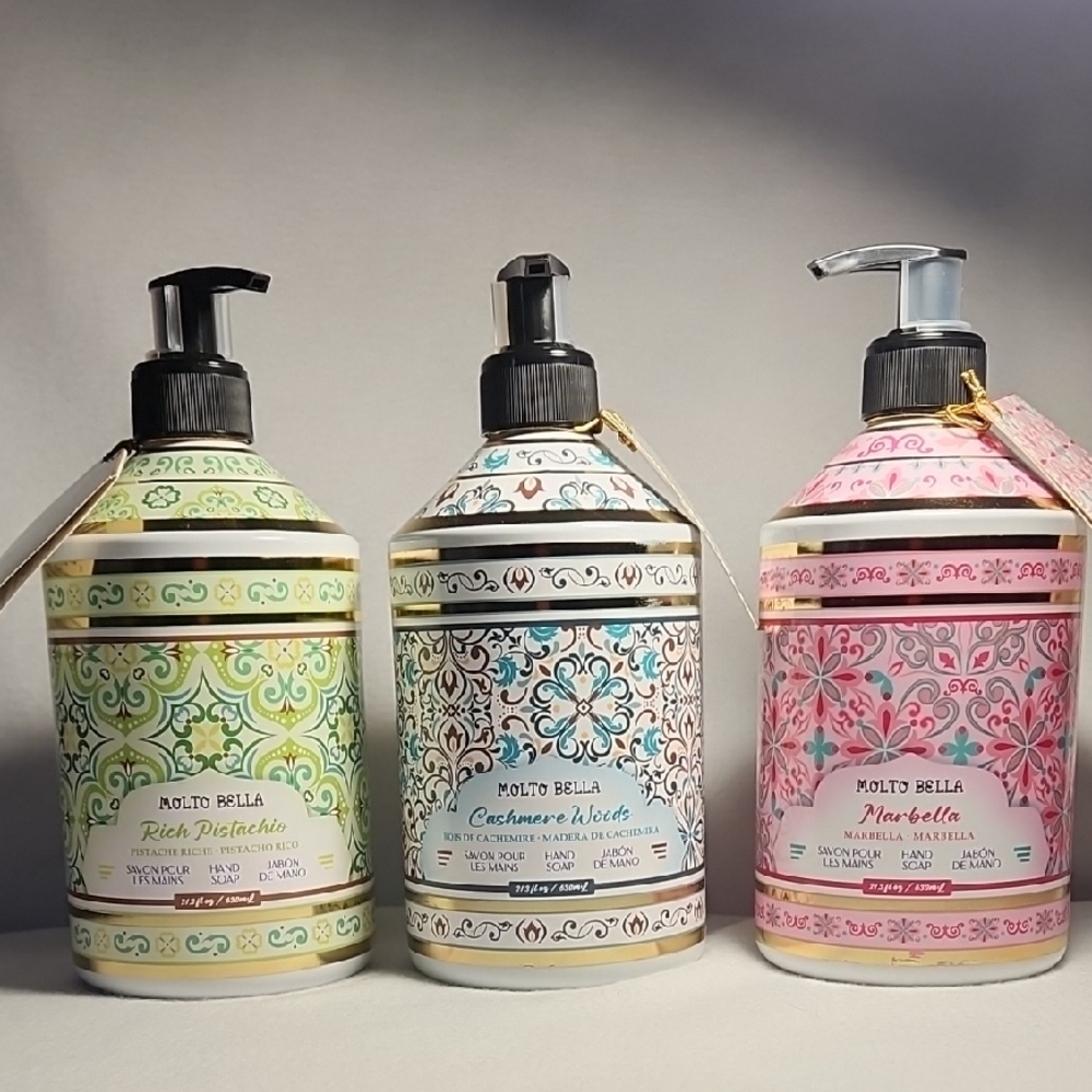 MOLTO BELLO HAND SOAP  - Rich Pistachio, Cashmere Velvets, Marbella